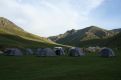 Tent in the shadows