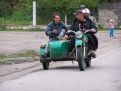 Crossing on the motror with cart