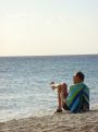 foot up at the beach