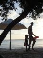 Silhouettes at the beach