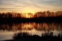 View over the lake at sunset