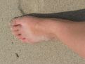 Foot on the sand