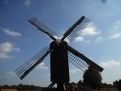 Backlit windmill