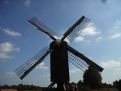 Backlit windmill