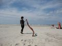 Walking on the beach