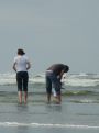 The first steps at the beach