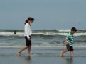 Walking on the beach